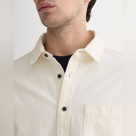 NEW Everlane The Canvas Organic Cotton Heavy Overshirt in Bone, Sizes S, L, & XL - Picture 4 of 14